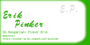 erik pinker business card